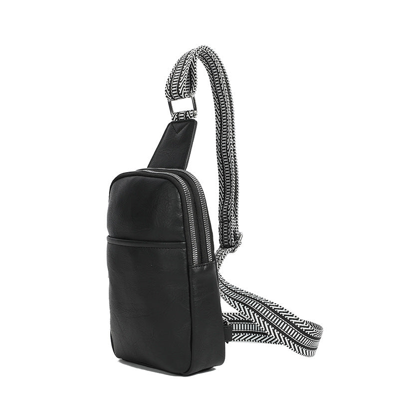 Wholesale PU Travel Bag Wide Shoulder Strap Crossbody Chest Bag